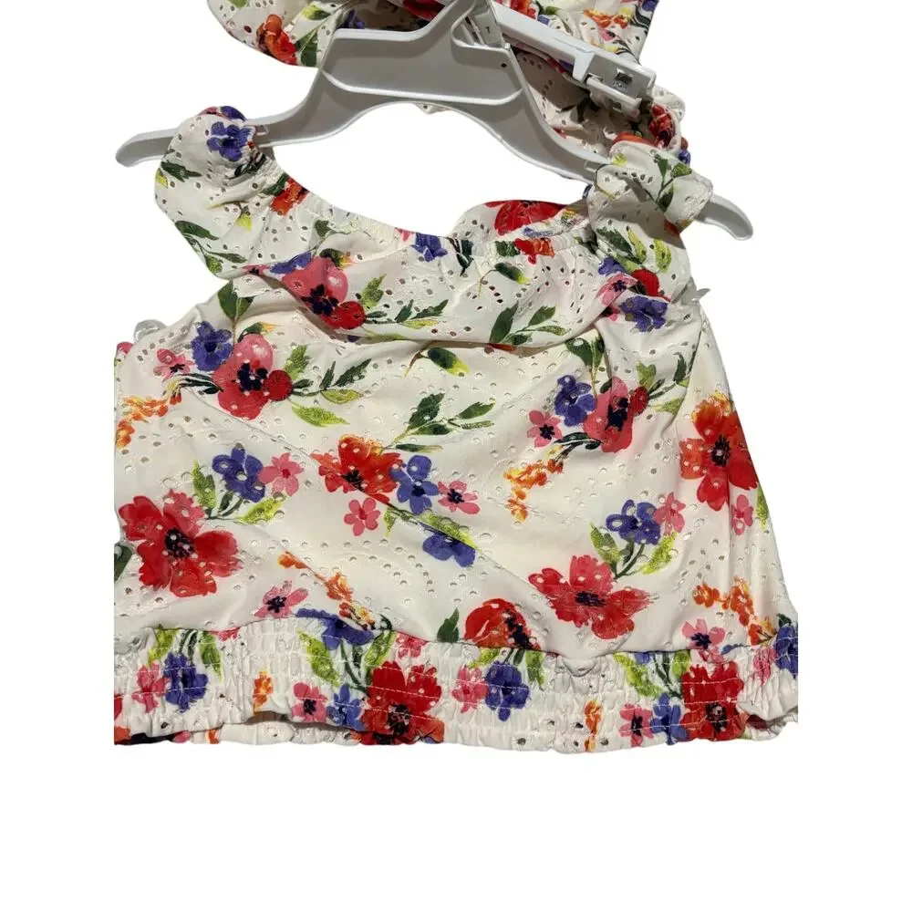 Btween 7 floral skirt top set lined bright and bold beautiful NWT - Picture 10 of 10